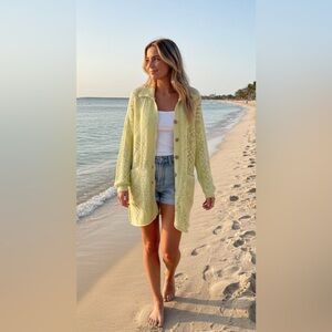Free People Coastal Grandmother Knit Duster